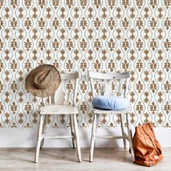Great Jones Wallpaper • Dianne Bergeron • Chestnut • Insitu