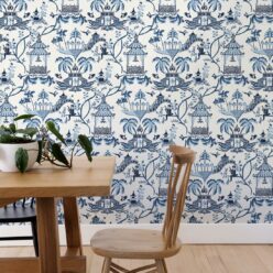 Mulberry Wallpaper • Dianne Bergeron • Indigo • Insitu