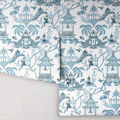 Mulberry Wallpaper • Dianne Bergeron • Prussian Blue • Roll