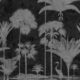 Mural de papel pintado Shadow Palms -Bethany Linz - Mural de palmeras - Blanco y negro - Muestrario