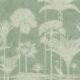 Mural de papel pintado Palmeras de sombra -Bethany Linz - Mural de palmeras - Mint - Swatch