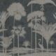 Papier peint mural Shadow Palms -Bethany Linz - Papier peint mural palmier - Marine - Swatch