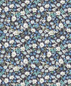 Flannel Flowers Wallpaper - Carta da parati blu - Campionario