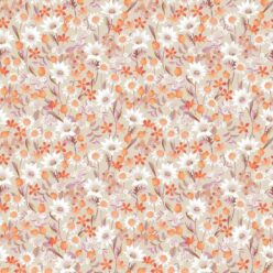 Flannel Flowers Wallpaper • Burnt Orange • Swatch