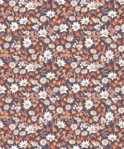 Flannel Flowers Wallpaper - Orange - Swatch