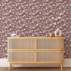 Flannel Flowers Wallpaper • Orange • Insitu