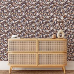 Flannel Flowers Wallpaper • Charcoal • Insitu