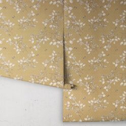 Bee Blossom Wallpaper • Hackney & Co. • Gold • Roll