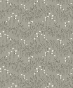 Cotton Grass Wallpaper - Hackney & Co. - Moss Green  - Swatch