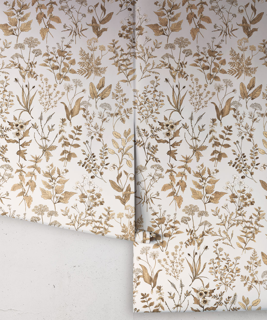 Herb Antique Wallpaper • Hackney & Co. • Stone • Roll
