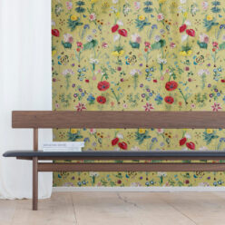 Jolie Wallpaper • Floral Wallpaper • Golden • Insitu