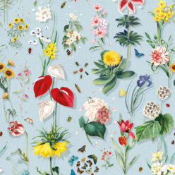 Jolie Wallpaper • Floral Wallpaper • Sky • Swatch