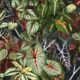Verde Wallpaper - Green Papier peint à feuilles - Botanical Wallpaper - Ruby - Swatch
