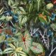 erde Wallpaper - Green Leaf Wallpaper - Botanical Wallpaper - Sky - Swatch