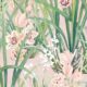 Papier peint Orchidées de jardin - Rose - Swatch