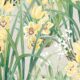 Garden Orchids Wallpaper - Yellow - Swatch