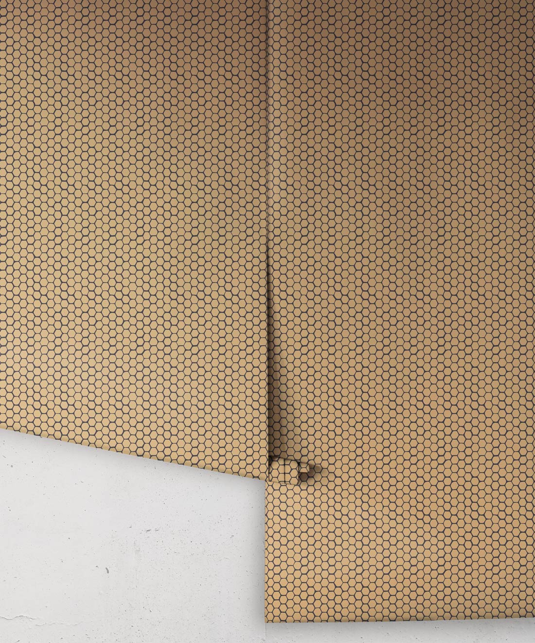 Honeycomb Geo Wallpaper • Hackney & Co. • Gold • Roll
