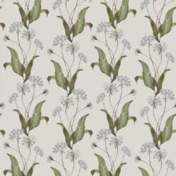 Wild Garlic Wallpaper • Hackney & Co. • Light Stone • Swatch
