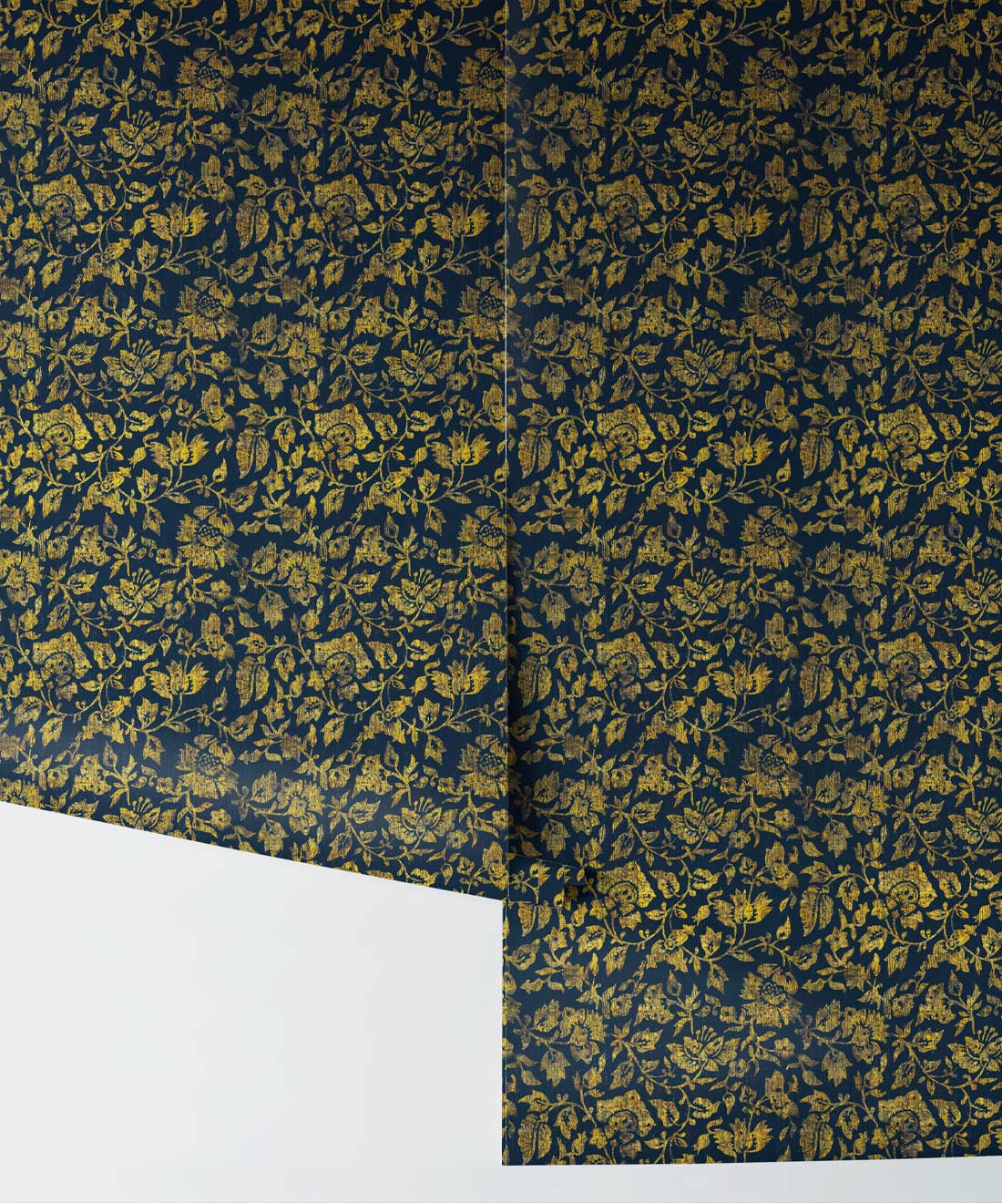 Damask Bloom Wallpaper • Prussian • Rolls