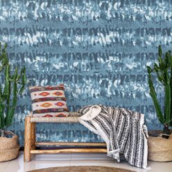 Tae Wallpaper • Shibori • Indigo • Insitu