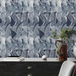Tassel Fern Wallpaper • Shibori • Indigo • Insitu