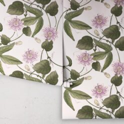 Passiflora Wallpaper • Beige • Rolls