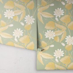 Passiflora Wallpaper • Olive • Rolls