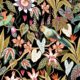 Parrot Jungle Wallpaper - Jacqueline Colley - Negro - Muestra
