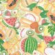 Fruity Wallpaper - Jacqueline Colley - Orange - Swatch