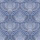 Baroque Fusion Wallpaper - Ornate Luxurious - Bleu - Swatch