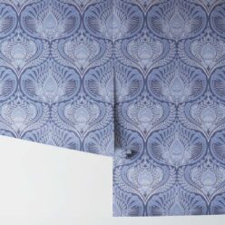 Baroque Fusion Wallpaper • Ornate Luxurious • Blue • Insitu