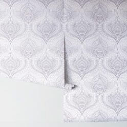 Baroque Fusion Wallpaper • Ornate Luxurious • Grey Reverse • Rolls