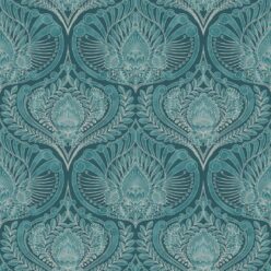 Baroque Fusion Wallpaper • Ornate Luxurious • Teal • Swatch