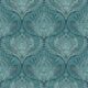 Baroque Fusion Wallpaper - Ornate Luxurious - Teal - Swatch