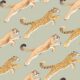 Amazon Big Cat Wallpaper - Jaguars & Pumas - Olive - Swatch