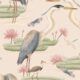 Papel pintado Heron Jacana Giant Lillypad - Cream - Swatch