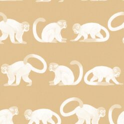 Squirrel Monkeys Wallpaper • Yellow • Swatch