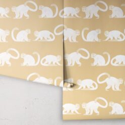 Squirrel Monkeys Wallpaper • Yellow • Rolls