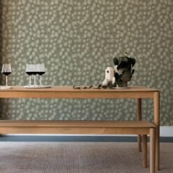 Lunaria Wallpaper • Floral Wallpaper • Green • Insitu