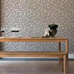 Lunaria Wallpaper • Floral Wallpaper • Linen • Insitu