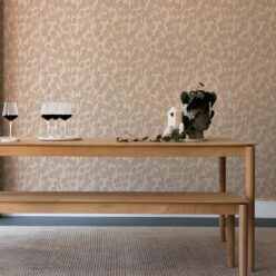 Lunaria Wallpaper • Floral Wallpaper • Nude • Insitu