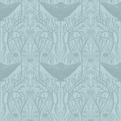 Manta Ray Wallpaper • Floral Wallpaper • Eggshell • Swatch