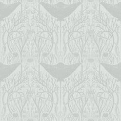 Manta Ray Wallpaper • Floral Wallpaper • Light Gray • Swatch
