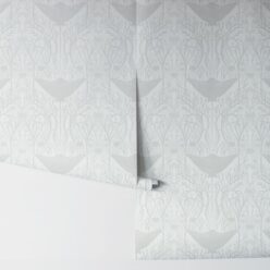 Manta Ray Wallpaper • Floral Wallpaper • Light Gray • Rolls