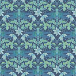 Starseed Wallpaper • Floral Wallpaper • Aqua • Swatch
