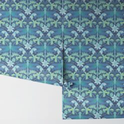 Starseed Wallpaper • Floral Wallpaper • Aqua • Rolls