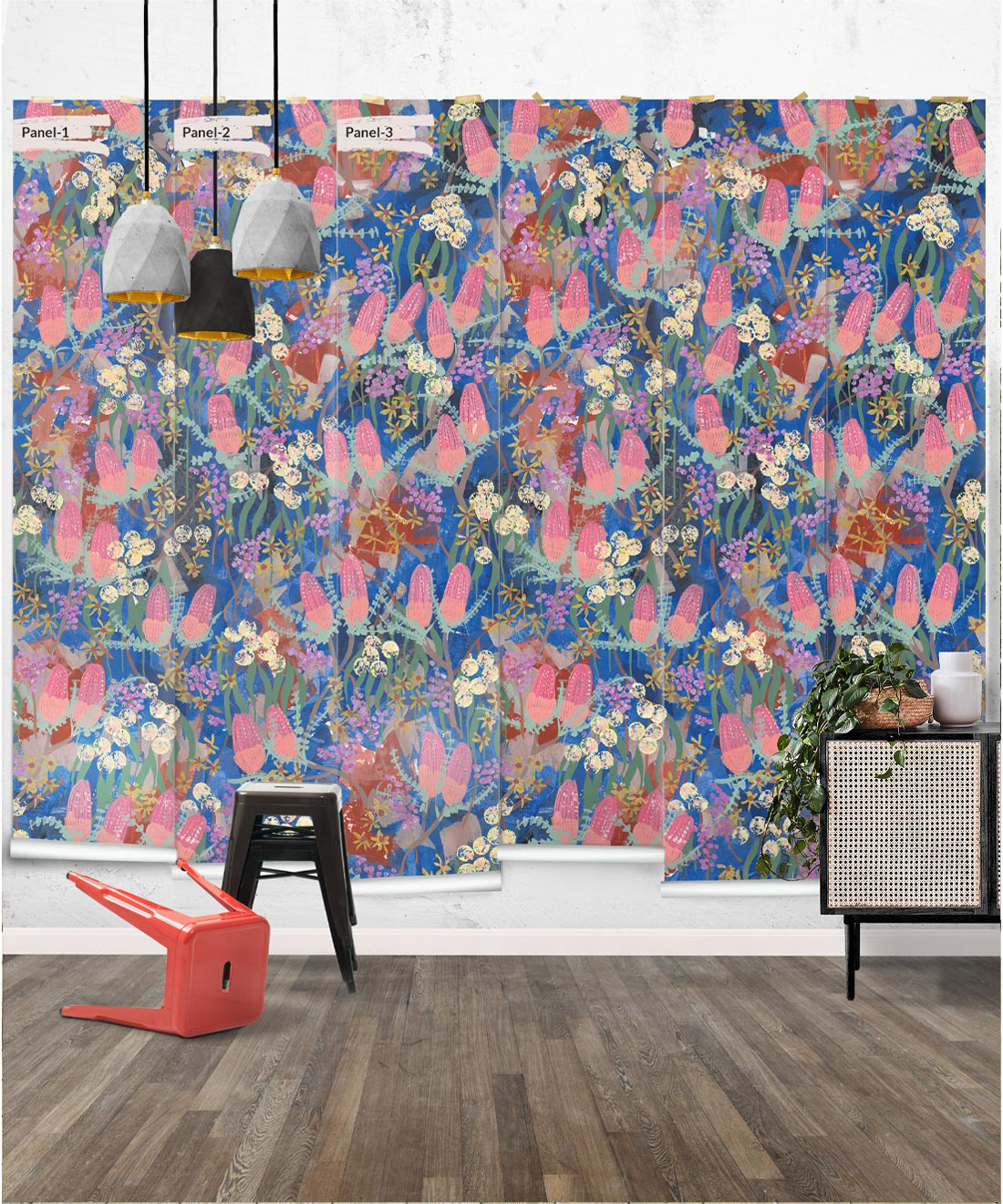 Garden Song Wallpaper • Tiff Manuell • Colorful Floral Wallpaper • Panels