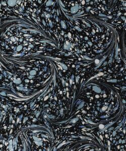 Marble Swirls Wallpaper - Stone - Charcoal - Marine - Swatch