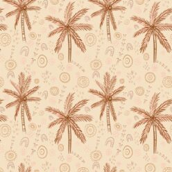 People On Country Wallpaper • Trees • Cream • Swatch
