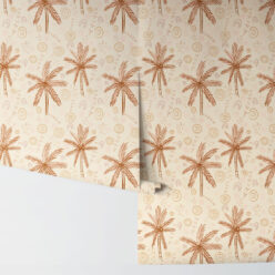 People On Country Wallpaper • Trees • Cream • Rolls